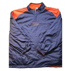 Illinois Fighting Illini Mens 2XL Navy Orange Pullover Reversible Jacket